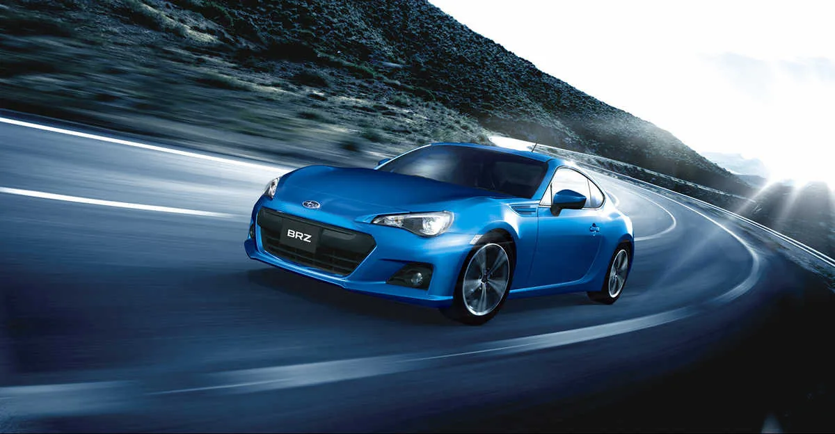 Subaru on the road